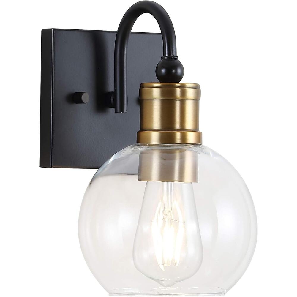 JONATHAN Y Marais Vanity Light Iron Glass Rustic Industrial Bohemian JYL3526A